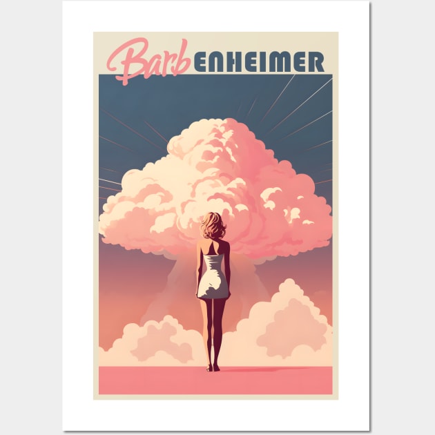 Barbie x Oppenheimer | Barbenheimer retro Wall Art by RetroPandora